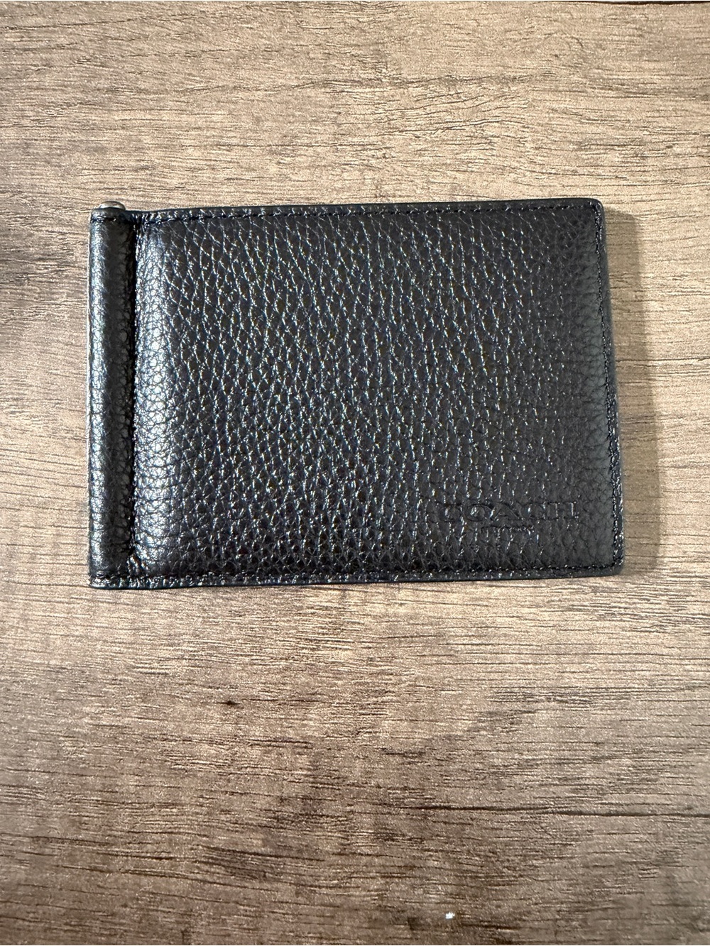 Coach Black Leather Billfold